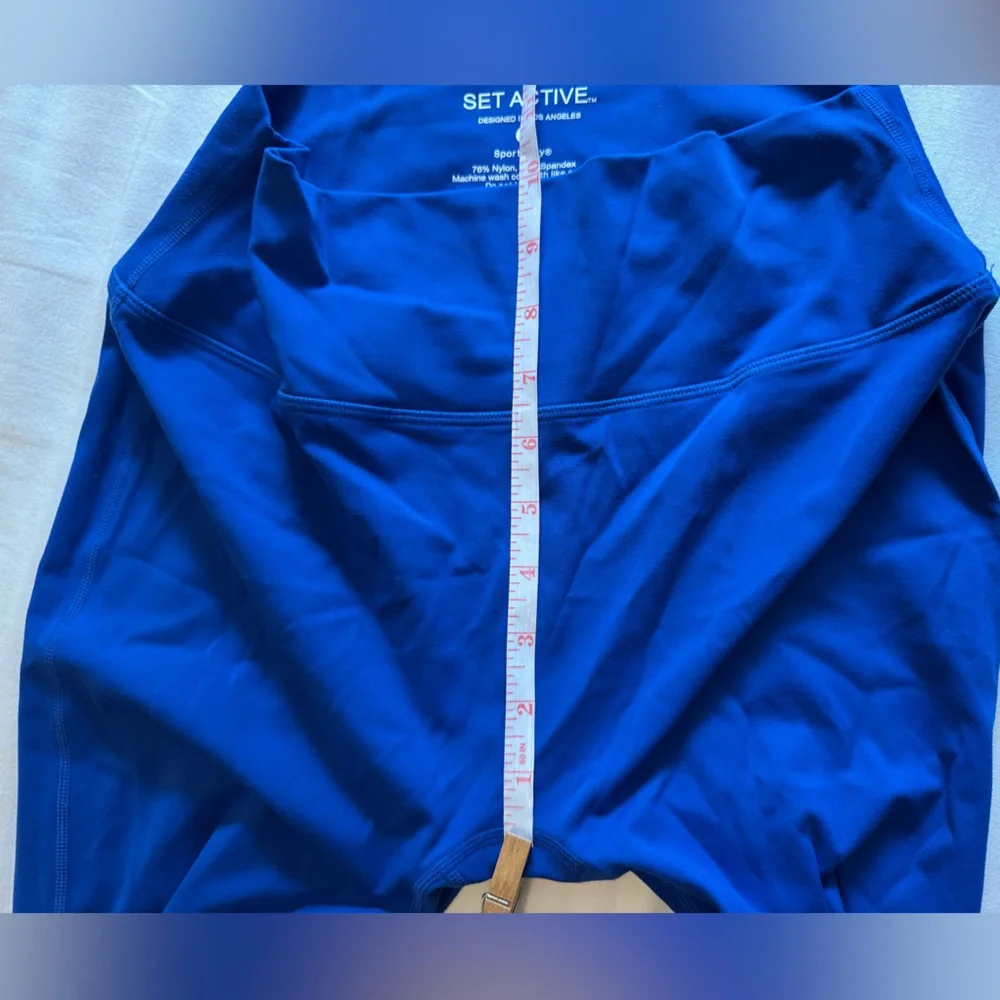 SET ACTIVE Sportbody Royal Blue Leggings - Size Large - Picture 12 of 12
